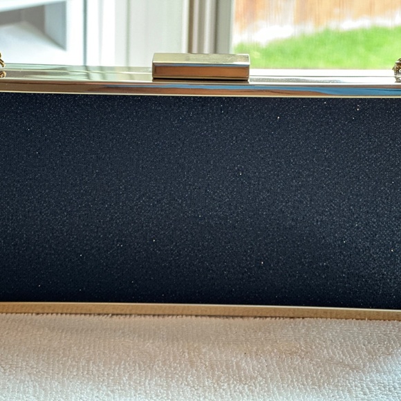 Black with gold trim Kate Landry tote/clutch - Picture 4 of 10